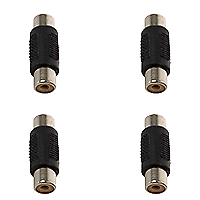 Install Bay Female-to-Female Nickel Plated RCA Barrel Connectors x 4