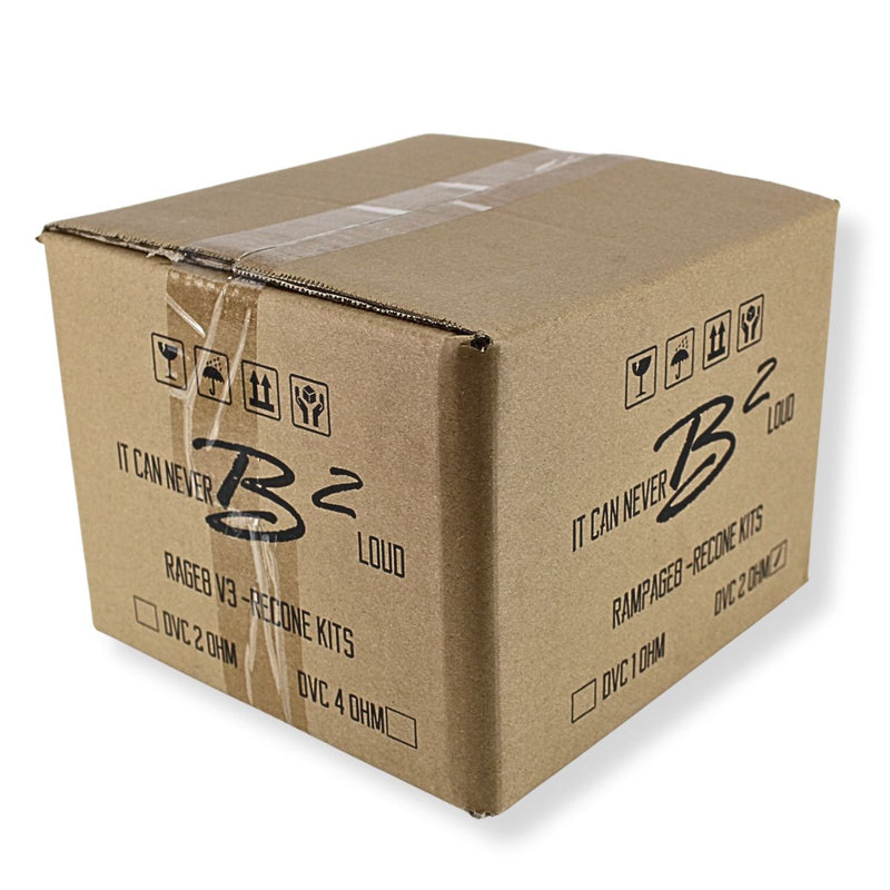 B2 Audio Rampage 8" Re-cone Kit Drop  2-Ohm 3" Coil Carbon Fiber