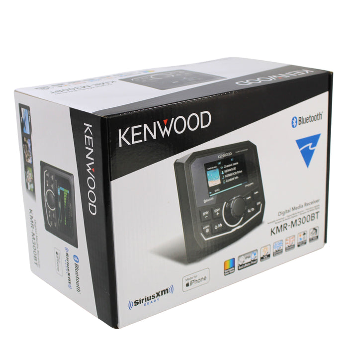 Kenwood 2.7" BT MP3 USB AM/FM Marine IPX6 Digital Media Receiver KMR-M300BT