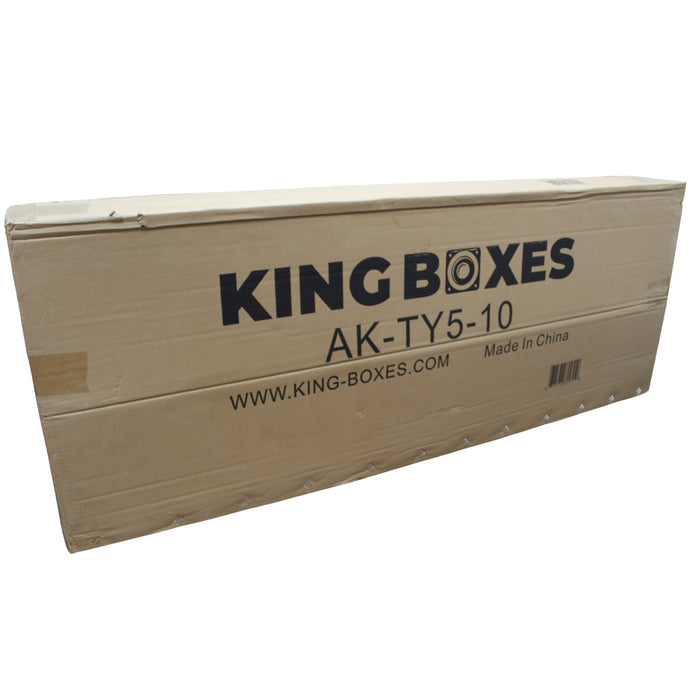 King Boxes dual 10" 05-15 Toyota Tacoma Crew Cab behind Seat Sprayed Sealed Box