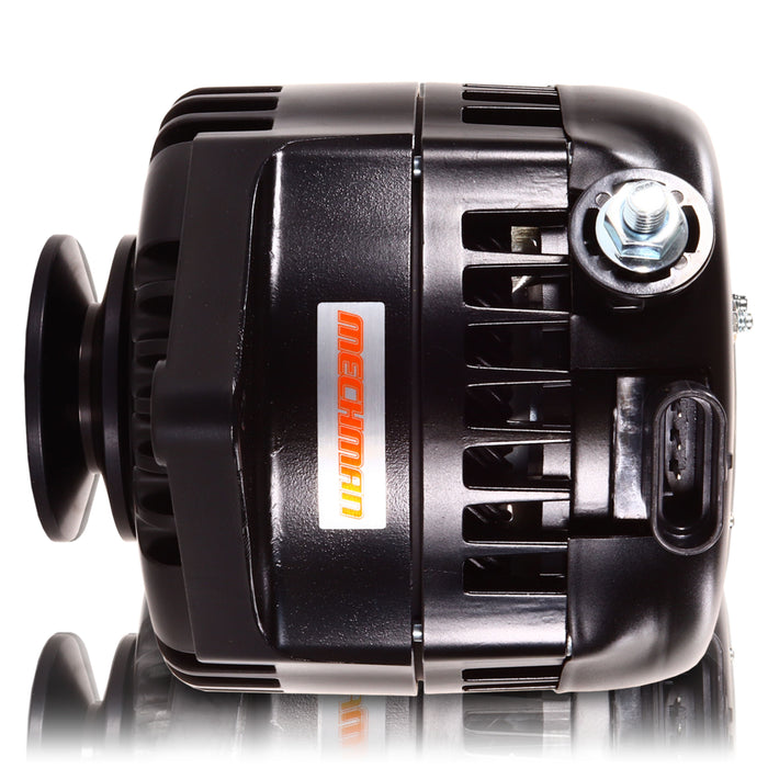 Mechman S-Series 170 Amp Racing Alternator 63 - 85 GM Black Finish 7127170B