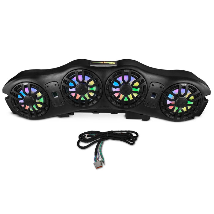 DS18 JL/JLU/JT 4-Ohm 175W RMS LED Overhead Sound Bar w/4X Marine Coaxial Speaker