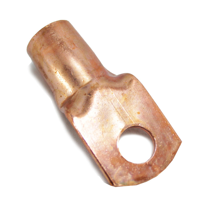 XS Power 1/0 Gauge Copper Lug Terminal Rings with Red Heat Shrink Wrap RT0G-RD