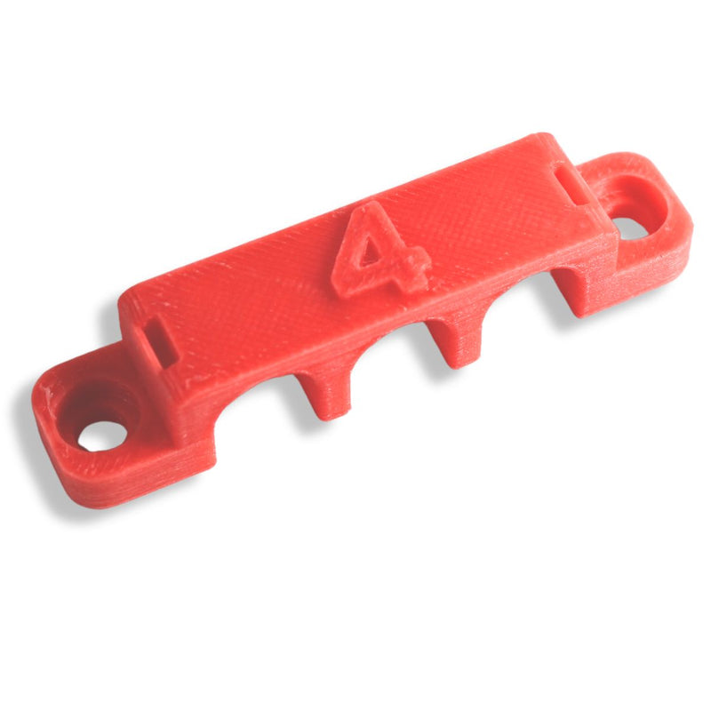 4 Gauge Cable Management Wire Comb Triple Slot Can Use w/ Cable Tie Red/Black