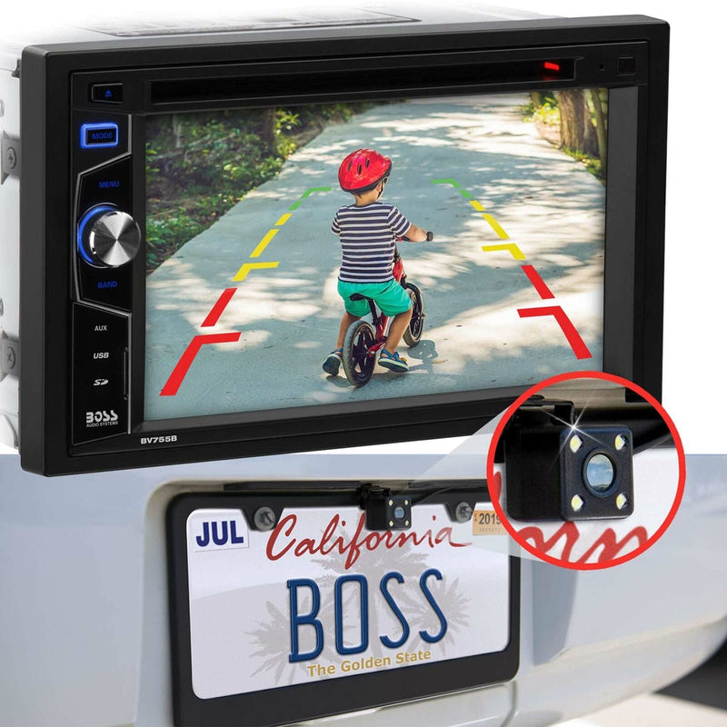 BOSS 6.2" Touchscreen 2-Din Radio w/ BT, DVD/CD/USB Rear Camera & REM OPEN BOX