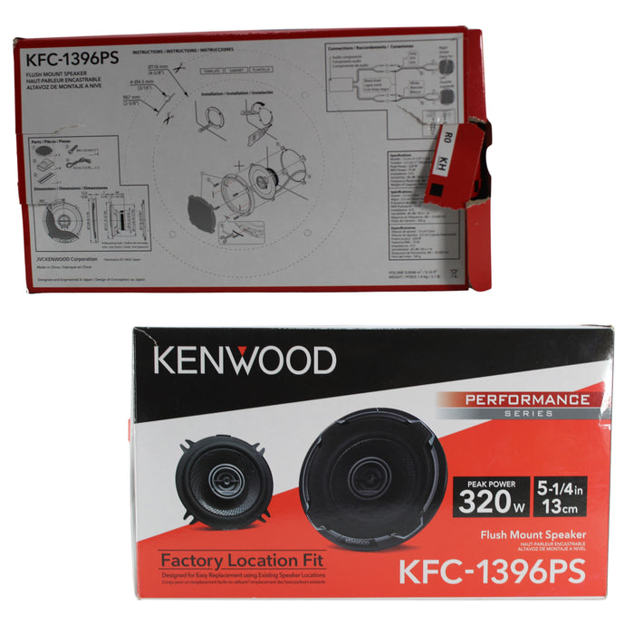 Kenwood 5 1/4" Round 2-Way vehicle speakers 320 Watts Peak- OPEN BOX