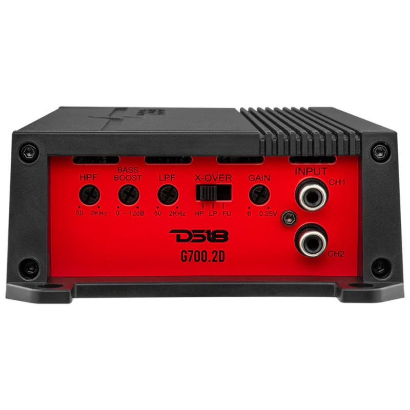 700 Watts 2 Channel 4-Ohm Stable Class D Full Range Car Audio Amplifier DS18