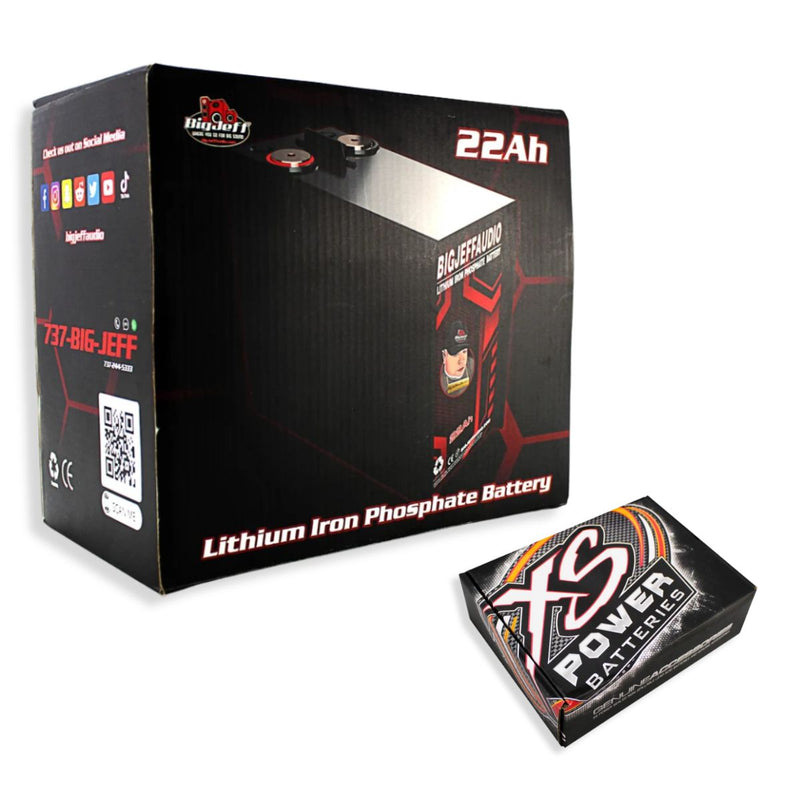 Big Jeff Audio 22AH 12V 6000W Lithium LFP Battery + XS Power Li1208 8A Charger