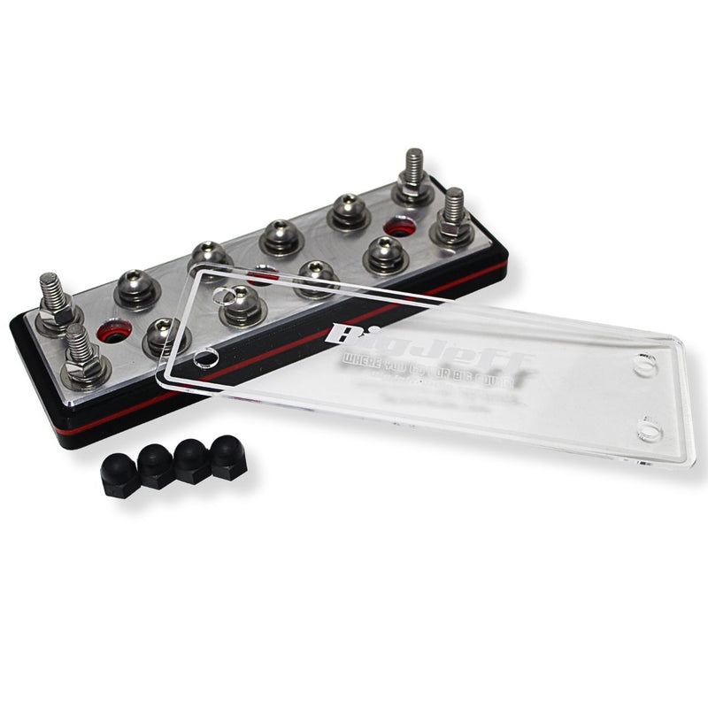 12 Spot Power / Ground 9/32 Terminal Lug Distribution Block - Big Jeff Audio