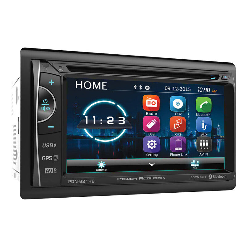 Power Acoustik 6.2" Head Unit Bluetooth Radio 2Din Touch Screen MHL PDN-621HB - Big Jeff Online Inc