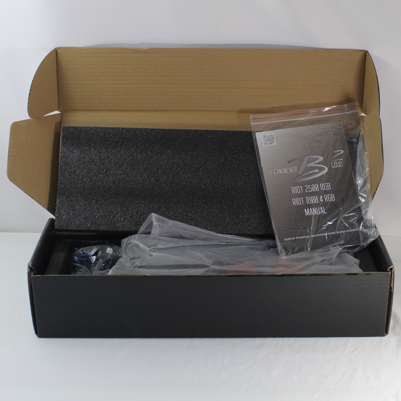 B2 Audio RIOT 2500W 1-Ohm Class D Monoblock Amplifier w/ RGB LED Light OPEN BOX