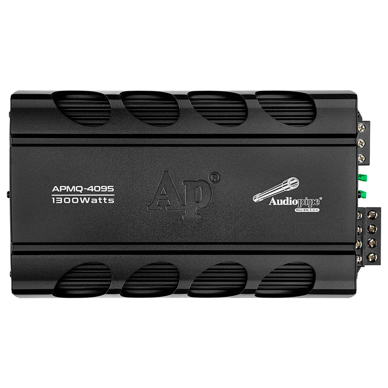 1300 Watts 1-Ohm 4 Channel Class D Mini Amplifier Audiopipe APMQ-4095
