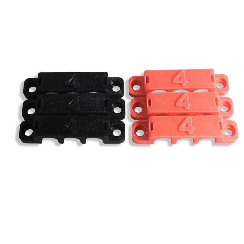 4 Gauge Cable Management Wire Comb Triple Slot Can Use w/ Cable Tie Red/Black