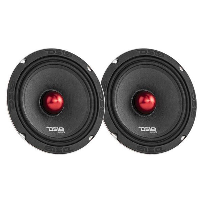 4600W 4x 8" Midrange Speakers + 4x Bullet Tweeters + 1600W 4Ch Amplifier DS18 Combo