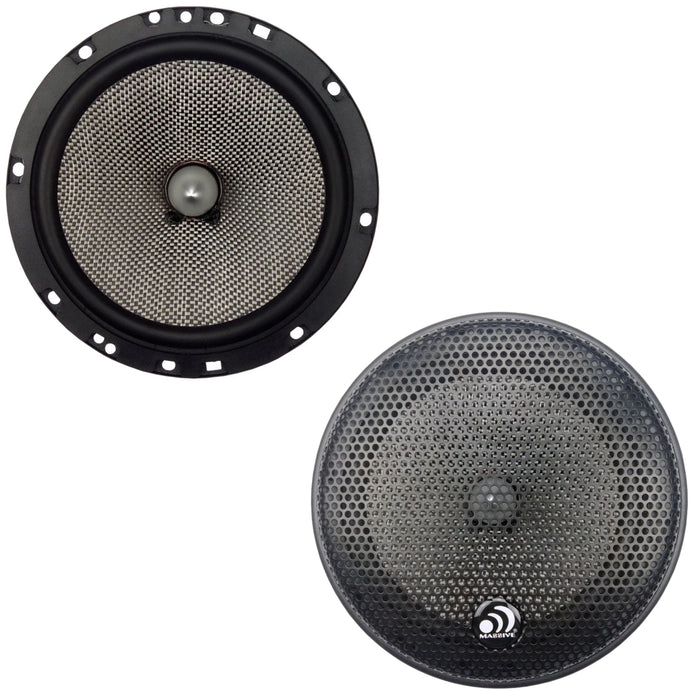 Pair of Massive Audio 6.5" 4-Ohm 80 Watts RMS Component Kit Speakers