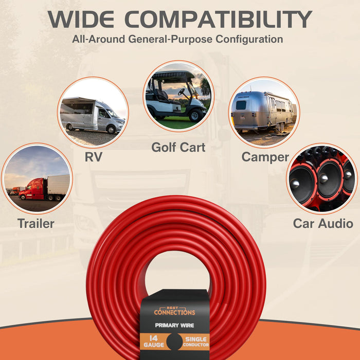 16 GA 100 FT Roll Black Stranded Spool of CCA Primary Power Ground  Wire Cable