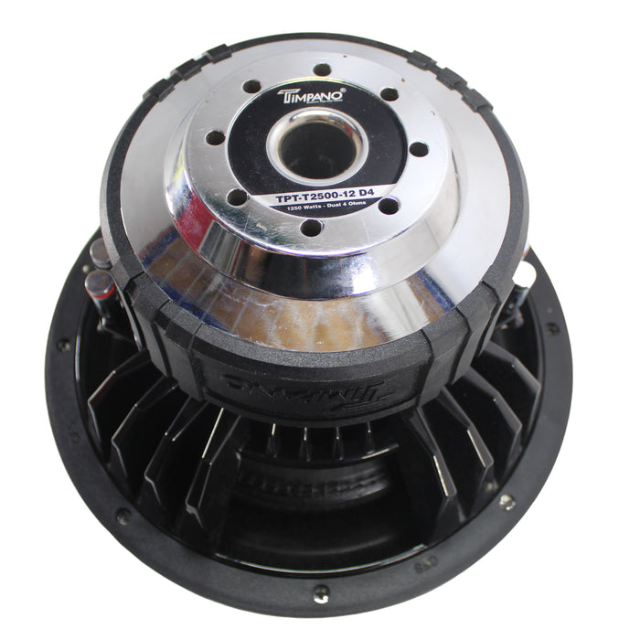 Timpano 12" 2500W Dual 4 Ohm High Performance Subwoofer TPT-T2500-12 D4 OPEN BOX