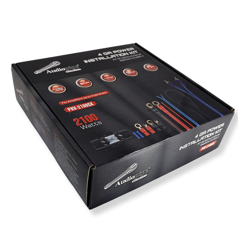 Audiopipe 4 Gauge Oxygen Free Copper Amplifier Wiring Kit, 2100W PKV-2100SX
