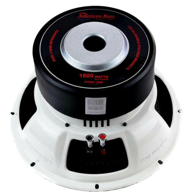 American Bass Titan 12" 800 Watt RMS Dual 4 Ohm Voice Coil Subwoofer Titan-1244