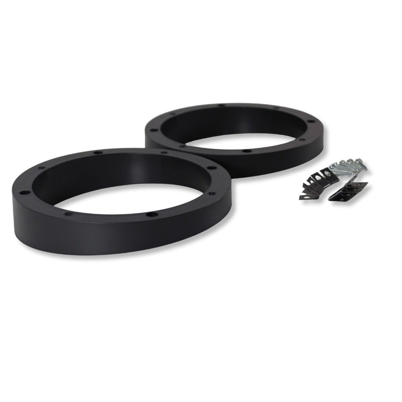 6.5" Beveled Speaker Spacer Ring 1.5" Depth With Slope Audiopipe RING-PVC-BVL-6