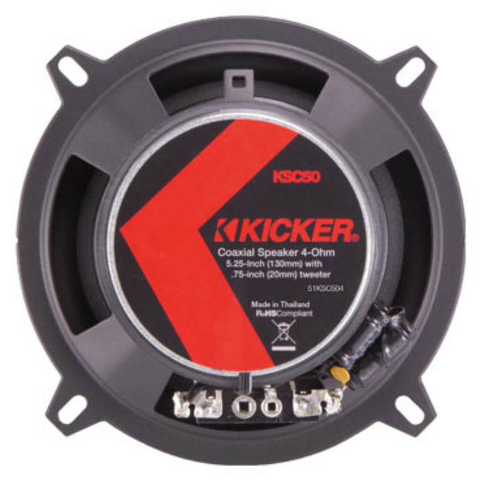 Kicker KS Series Pair of 5.25" Coaxial 4 Ohm 75 Watts Speakers 51KSC504