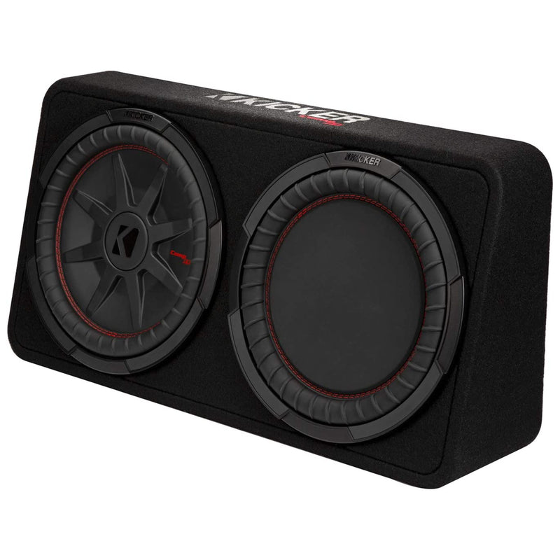 Kicker CompRT Series Dual 12" 500W RMS 2-Ohm Loaded Subwoofer Enclosure