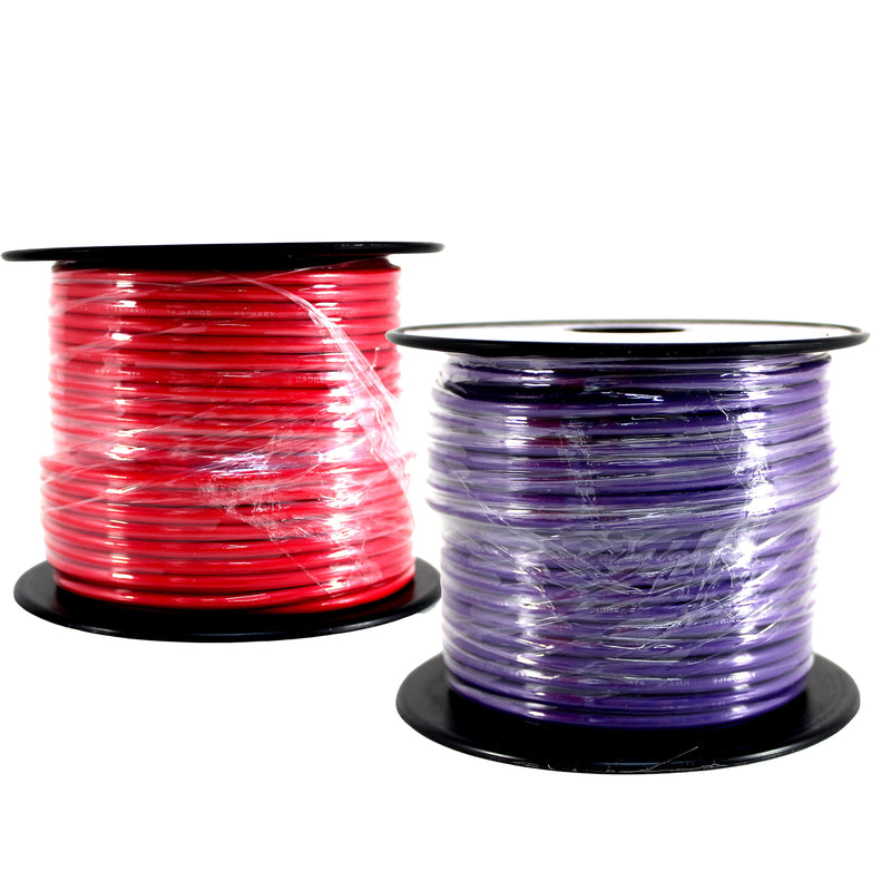 14 GA 100 FT Roll Red Prp Stranded Spool of CCA Primary Power Ground Wire Cable