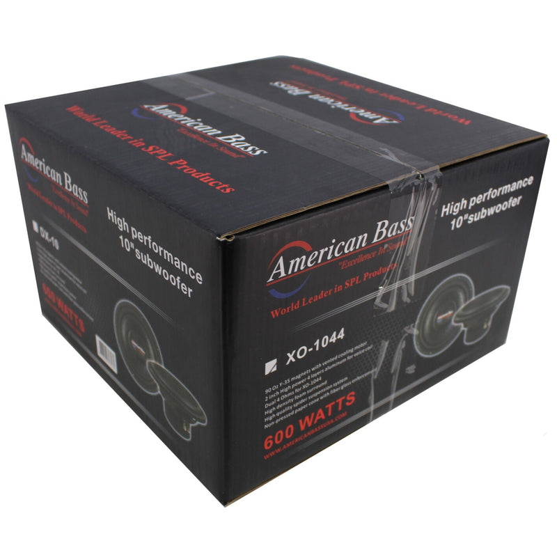 American Bass 10" Car Audio Subwoofer 600W White 4 Ohm DVC Pro XO-1044