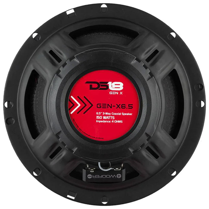 GEN-X6.5 DS18 6.5" 3-way Car Door Speakers 300 Watts 4 Ohm Coaxial Speakers
