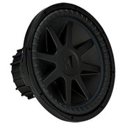 KICKER 15" CompVX CVX154 subwoofer with 1000W RMS, 4 Ohm DVC, and SoloKon cone. Cast aluminum basket for clean, powerful bass  Subwoofer Close Up