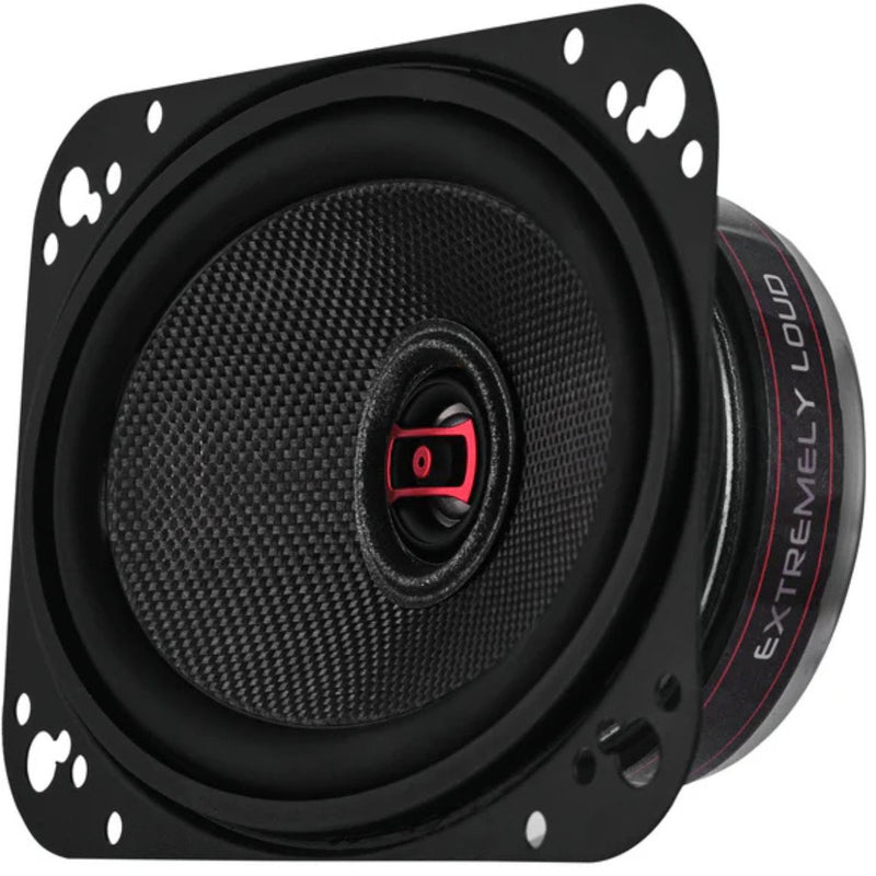 DS18 4x6 60W RMS 3-Ohm 2-Way Coaxial Speaker pair w/ Fiber Glass Cone EXL-SQ4.6