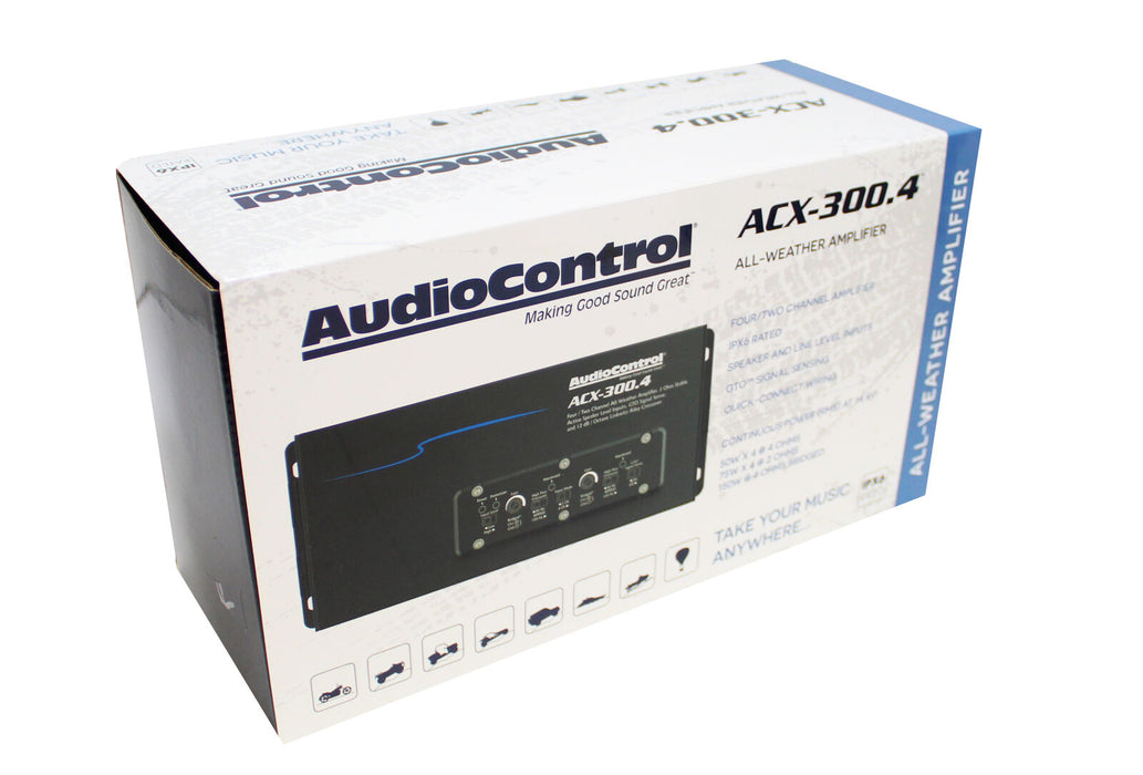 AudioControl 4 Channel 300 Watt Marine and Powersports All Weather Amplifier