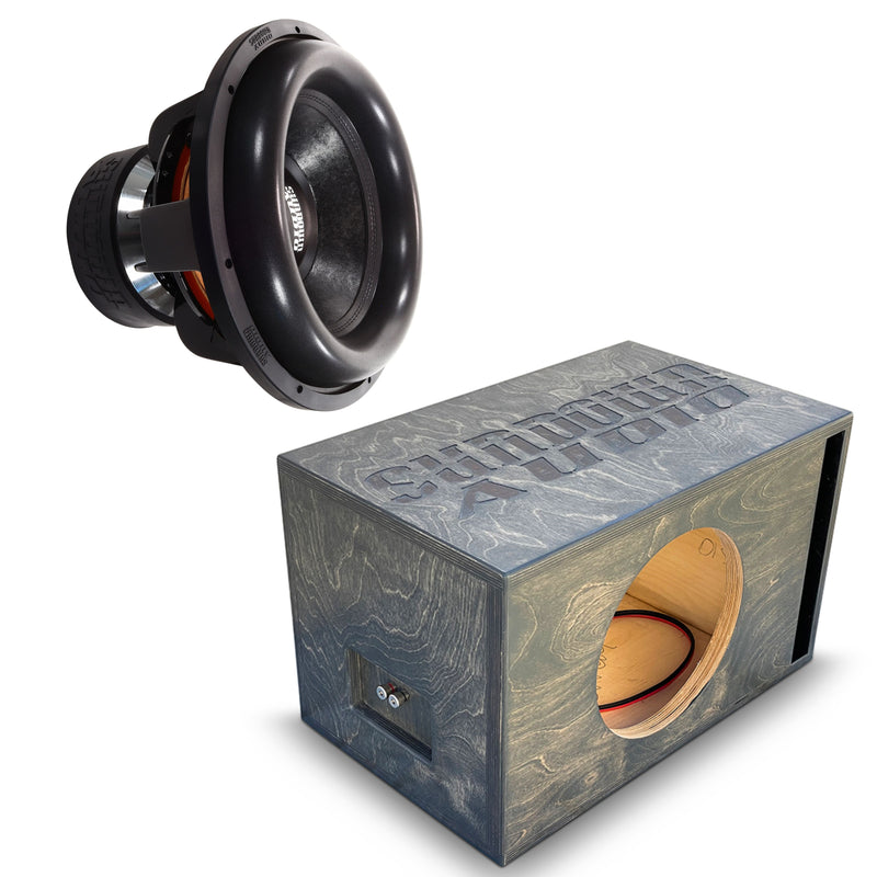 2000W RMS DVC 1 or 2-Ohm 15" X Series V3 Subwoofer w/Single 15" Birch Ported Box