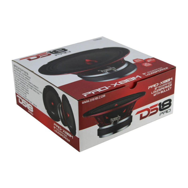 DS18 PRO-X8BM 600W 8" Midrange Full Range Speakers Loudspeaker Bullet 8 Ohm