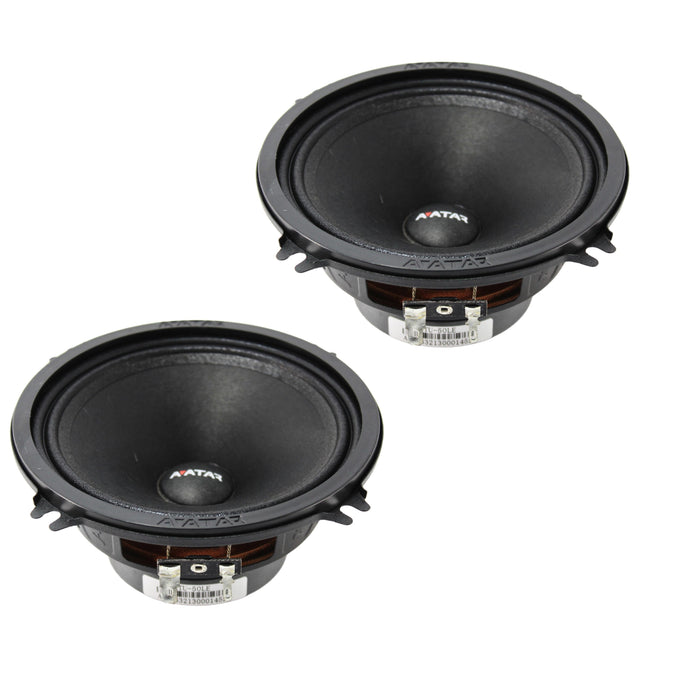 Avatar Car Audio 5.2" 4 Ohm 140W Peak/70W RMS Mid-Range Speakers Pair MTU-50LE