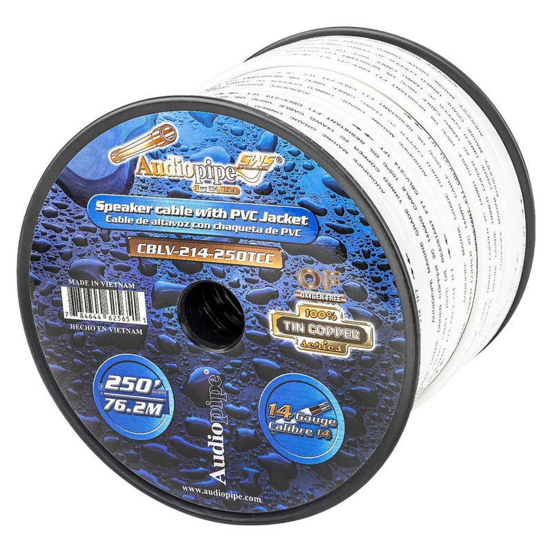 Audiopipe Marine 14 AWG 2C OFC Tinned Copper Speaker Wire PVC Jacket By Foot