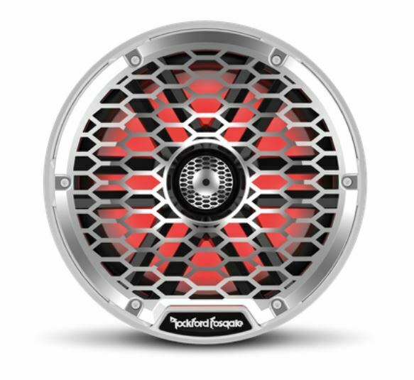 Pair of Rockford Fosgate 8" White 2000W 4 Ohm Color Optix Marine 2-Way M2-8