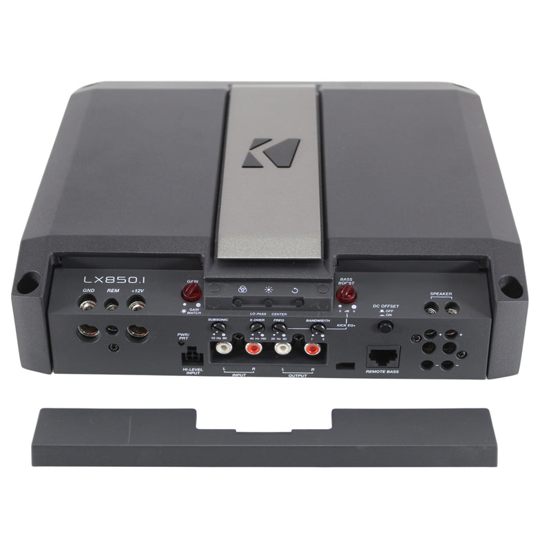 850W 1-Ohm Mono Class D Subwoofer Amplifier w/Smart Bass & LED RGB Center Panel