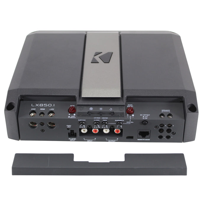 850W 1-Ohm Mono Class D Subwoofer Amplifier w/Smart Bass & LED RGB Center Panel