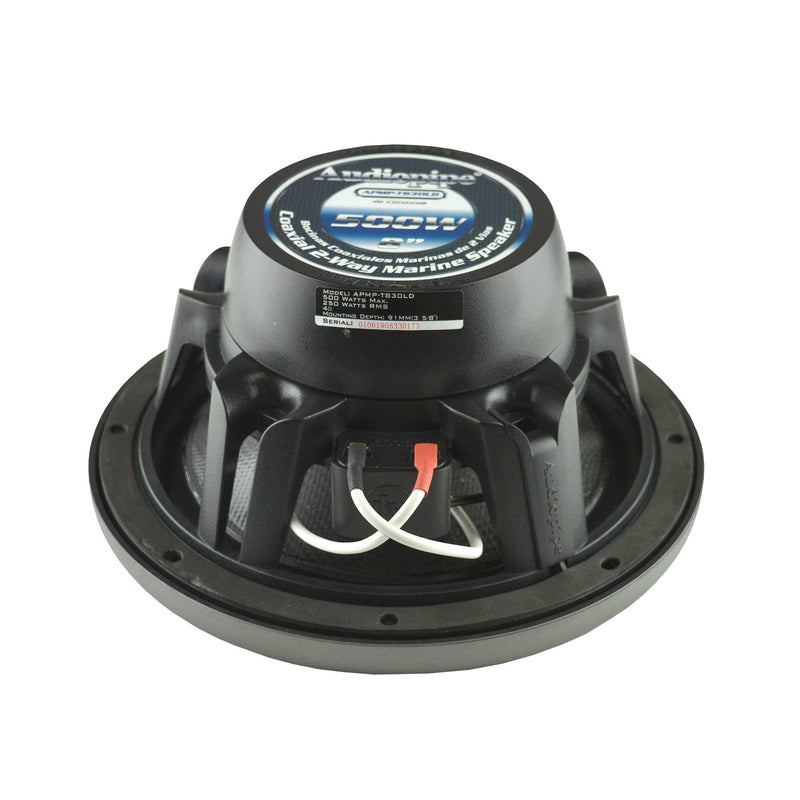 8" Coaxial 250W RMS 4-Ohm 2-Way Marine Speakers w/ LED Lights Audiopipe