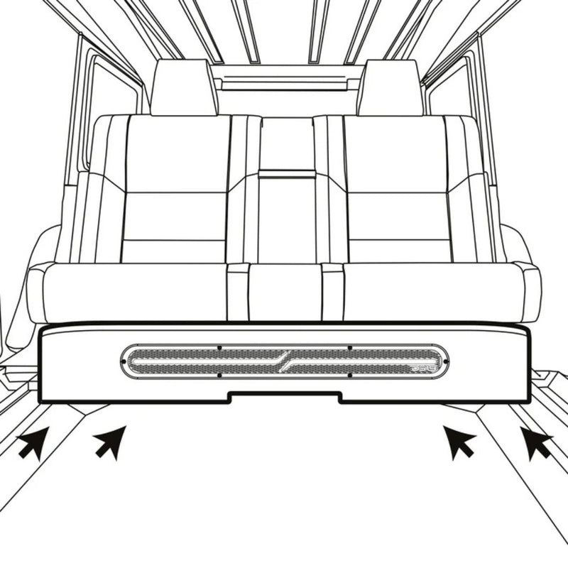 Jeep Gladiator 4x8" Loaded Under Seat Subwoofer Box w/ LED 1800W RMS 1-Ohm DS18