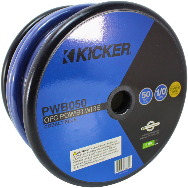 Kicker 0 AWG 100% OFC Blue Power/Ground Wire Lot Cut By The Foot