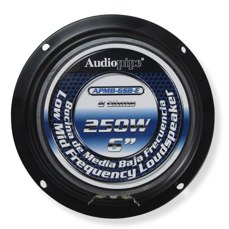 6.5" 125W RMS 8 Ohm Low Mid Frequency Loudspeaker Sealed Back APMB-6SB-E