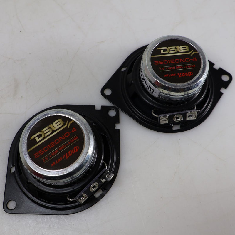 2.5" 80 Watt RMS 4-ohm OEM Dash Loudspeaker Pair with Neodymium Magnet OPEN BOX