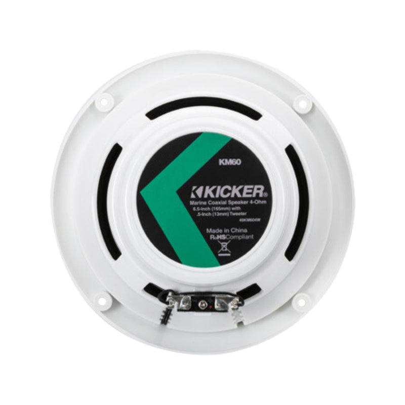 Kicker Pair of Marine & Power Sport 6.5" 150W 4Ohm Coaxial Speakers 49KM604W