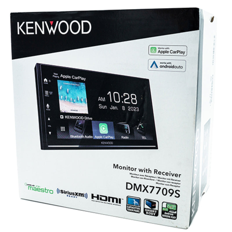 Kenwood 6.8" Short Chassis Navigation & Media Receiver w/CarPlay & Android Auto