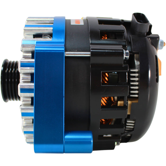 Mechman Elite Series 370A Blue Alternator Billet For 96-04 GM 5.7L / B8206370BL