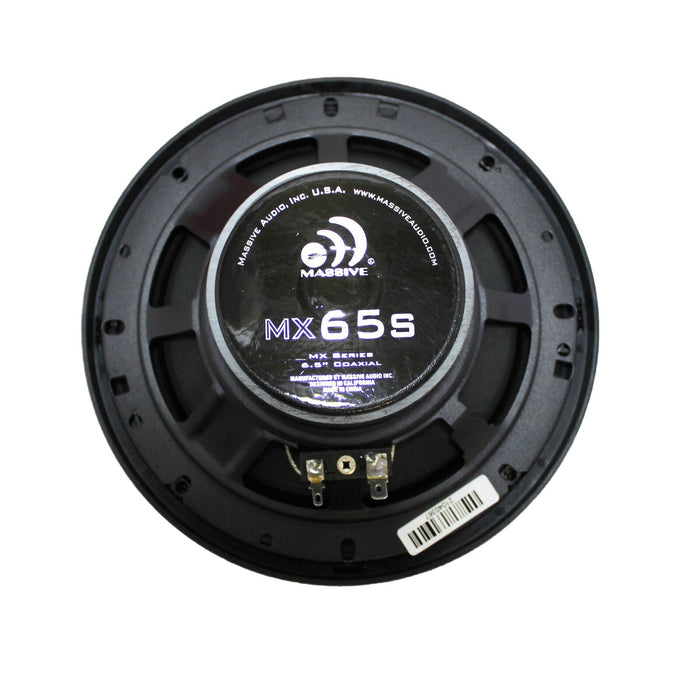 Massive Audio MX Series Shallow Mount 6.5" 50W RMS 4-Ohm Coaxial Speakers /MX65S