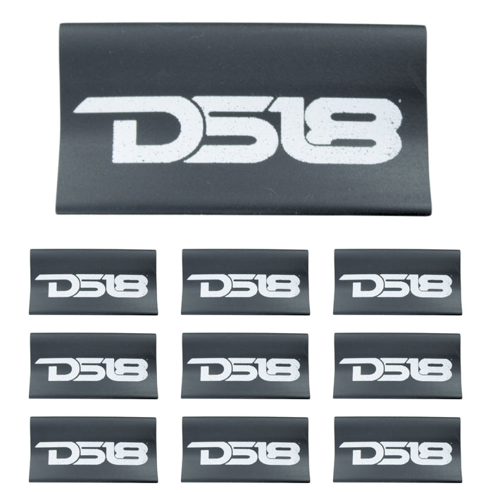 0 Gauge 3:1 Heat Shrink with DS18 Logo 10 Pack Black