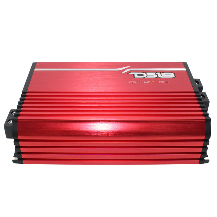 DS18 FRP Monoblock 2500W 1-Ohm Full-Range Class-D Compact Red Amplifier